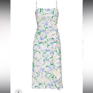 Prabal Gurung Collective Floral Side Ruffle Dress